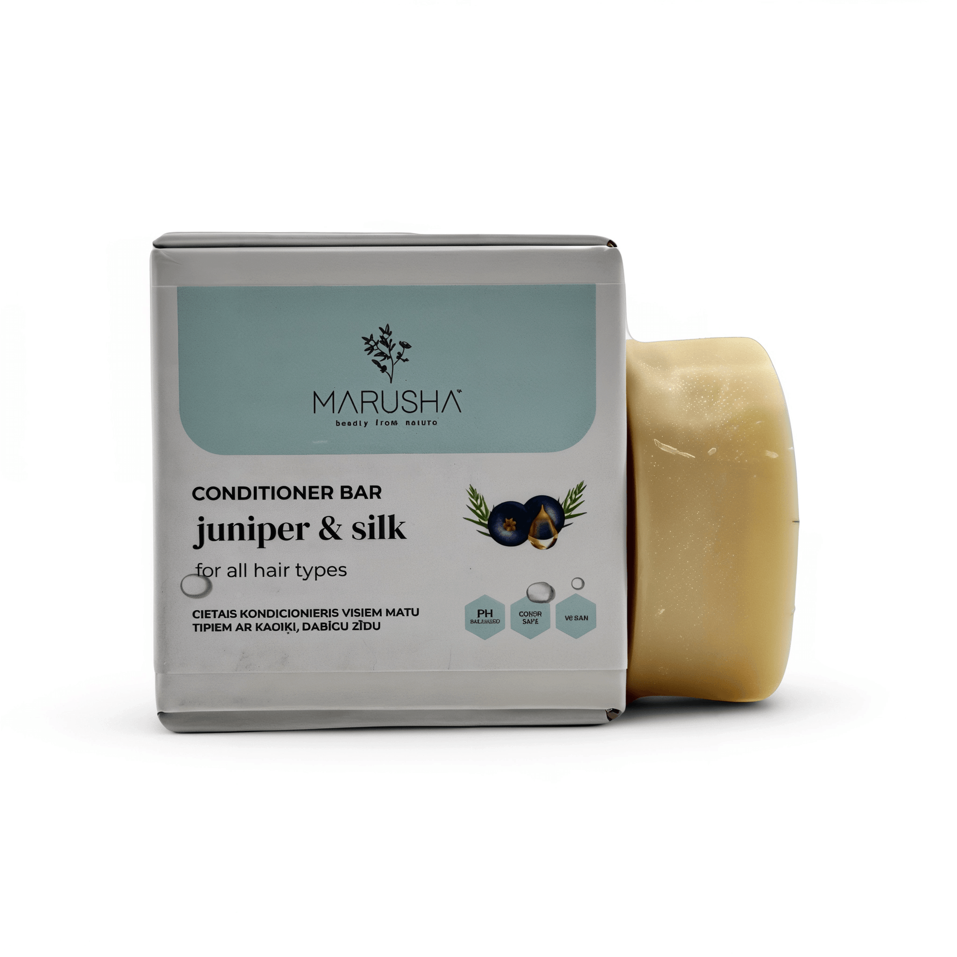 Fester Conditioner Bar mit Wacholder und Seide 45 g